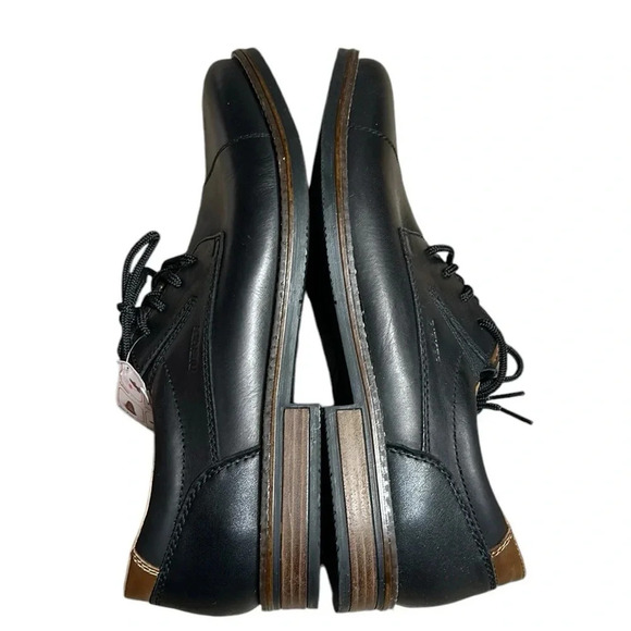 Rieker men shoes,black,NEW,leather cap Oxford size  11.5, reg 170$ - Picture 4 of 15